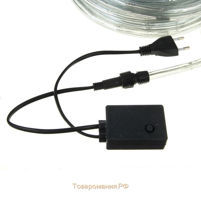 Световой шнур Lighting 10 мм, IP65, 20 м, 24 LED/м, 220 В, 8 режимов, свечение тёплое белое