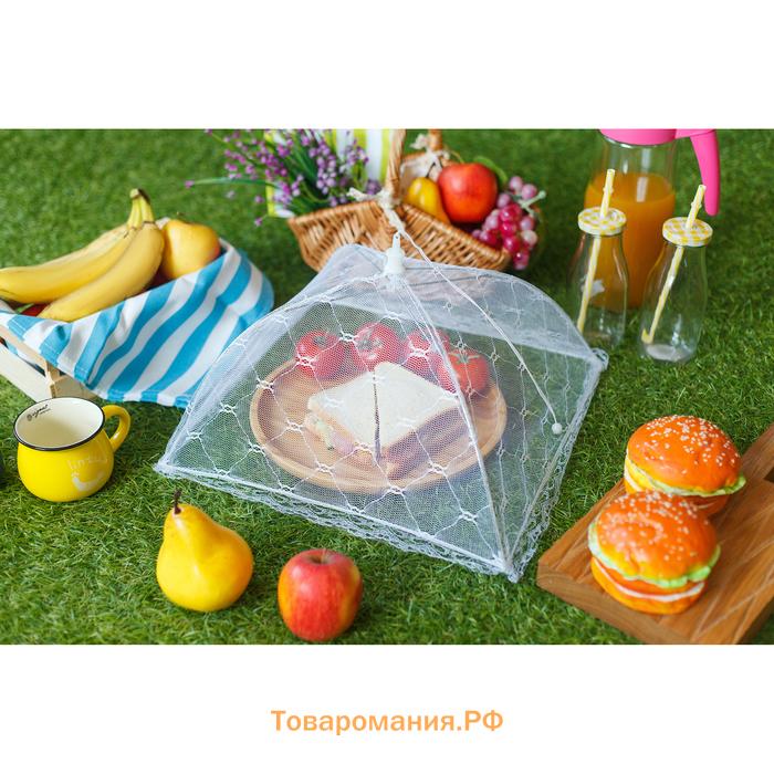 Сетка для продуктов защитная «Квадрат», 35×35 см, цвет МИКС