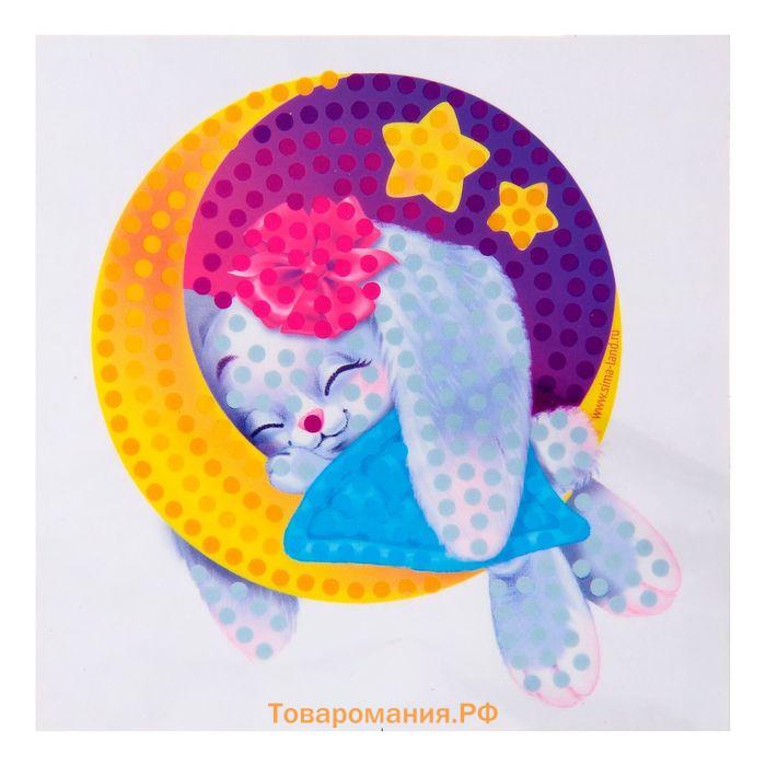 Алмазная мозаика-стикер на наклейке для детей «Зайка»