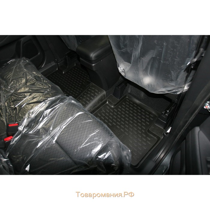 Коврики 3D в салон Mitsubishi Outlander, 2012-2015, 2015-2016, 2 WD, 4 шт. (полиуретан)