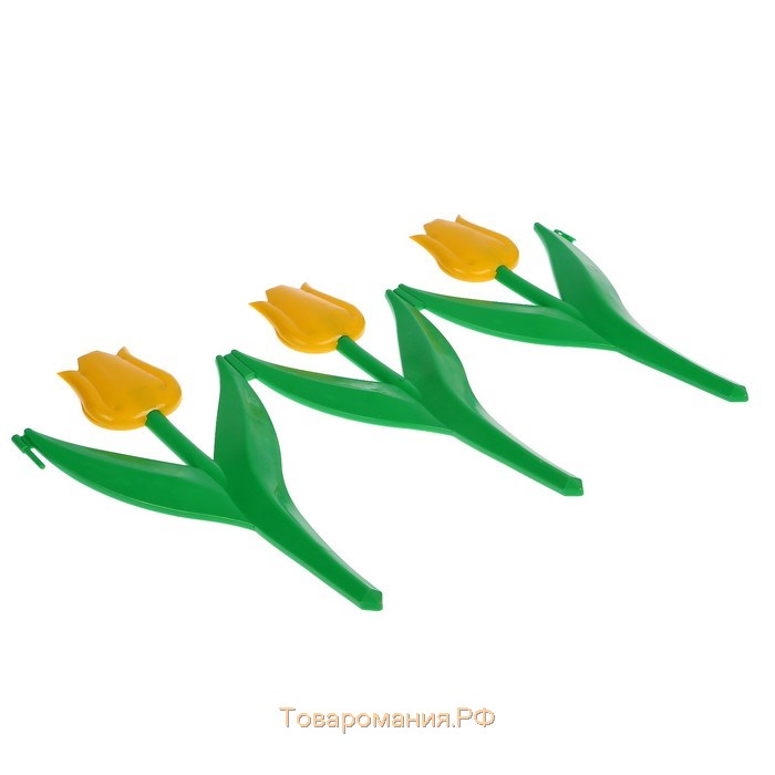 Ограждение декоративное, 30 × 225 см, 5 секций, пластик, жёлтый цветок, «Тюльпан»
