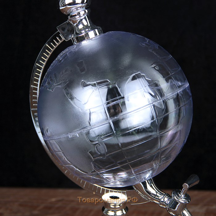Башня пивная с воронкой «Земной шар», 1,9 л, цвет серебряный