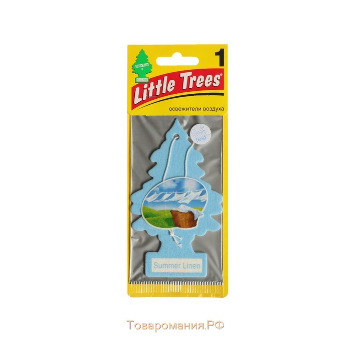 Ароматизатор Ёлочка Little Trees Летняя свежесть , Summer Linen