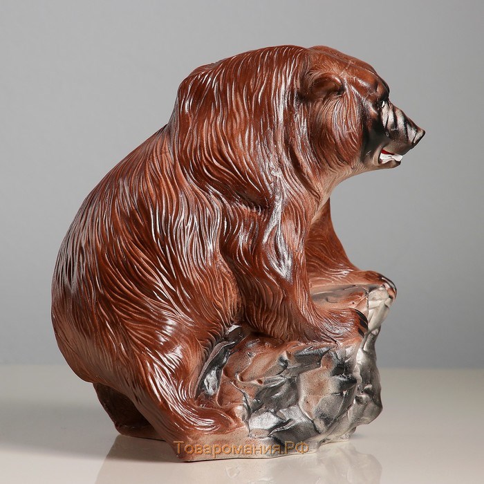 Копилка "Медведь-хозяин тайги №2" коричневый, 23х10х27см