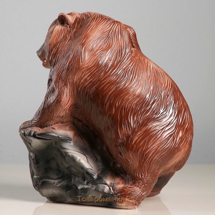 Копилка "Медведь-хозяин тайги №2" коричневый, 23х10х27см