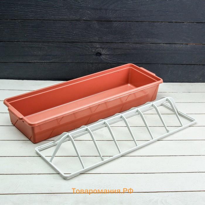 Кормушка - поилка для бройлеров, 12 ячеек, лотковая, пластик, цвет МИКС