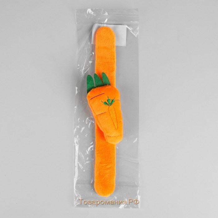 Игольница на браслете «Морковка», 23 × 4,5 см, цвет оранжевый