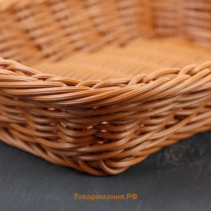 Корзина для продуктов , 30×19.5×6 см, коричневая