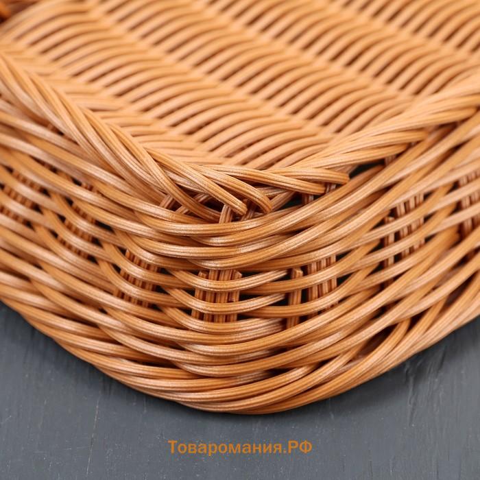 Корзина для продуктов , 30×19.5×6 см, коричневая