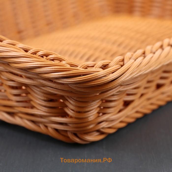 Корзина для продуктов , 39×26×10 см, коричневая