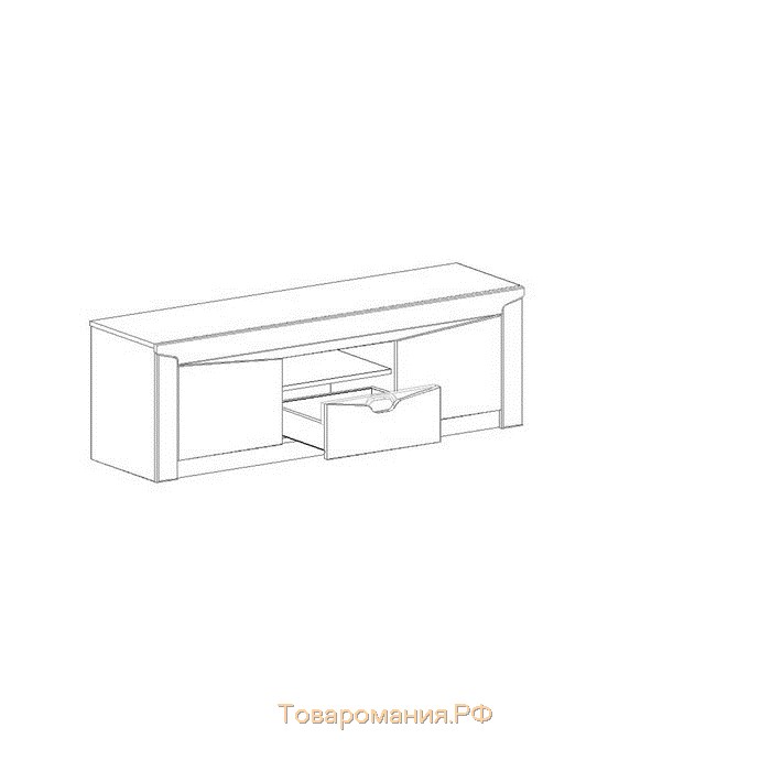 Тумба ТВ с 2 дверями и ящиком Соренто, 385х1400х450, цвет дуб бонифаций