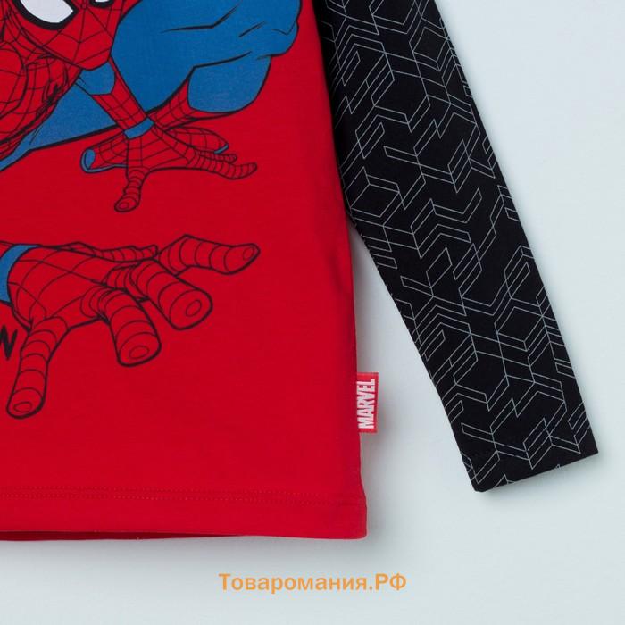 Джемпер детский MARVEL "Человек паук", рост 98-104 (30), красный/чёрный