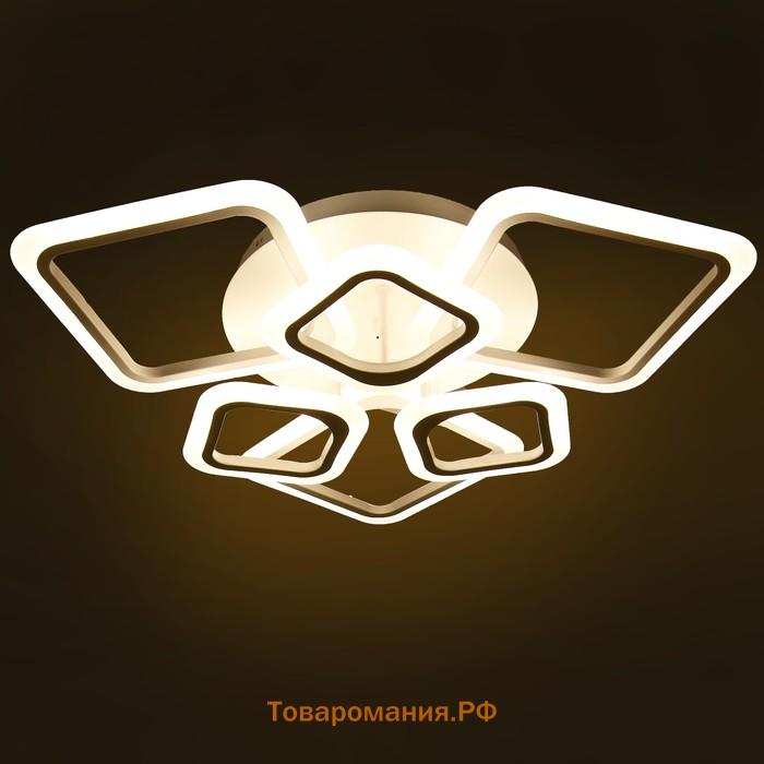 Люстра с ПДУ "Ассанта" LED 80Вт 3 режима 3000-6000К белый 63х66х8 см BayerLux