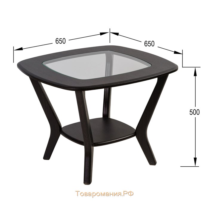 Стол журнальный «Мельбурн», 650 × 650 × 500 мм, цвет венге