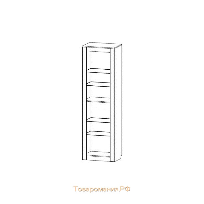 Пенал со стеклом Ривьера 438х644х2204 Анкор Светлый