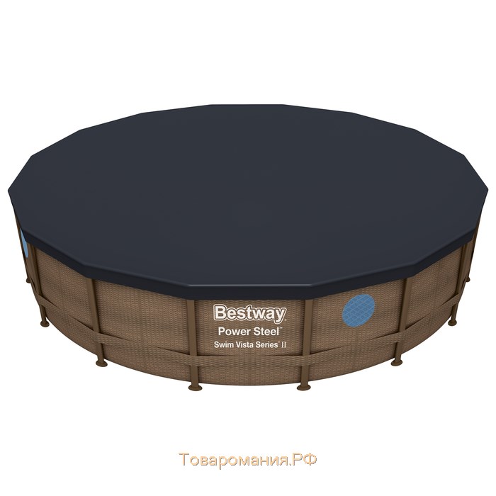 Бассейн каркасный Bestway Power Steel, 488×122 см, фильтр-насос, тент, лестница, 56725