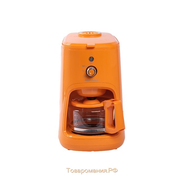 Кофеварка Oursson CM0400G/OR, капельная, 900 Вт, 600 мл, автоотключение, оранжевая