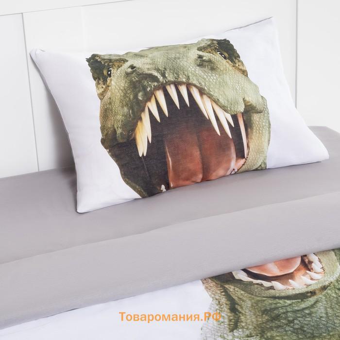 Постельное белье "" 1,5 сп Green Dino 143х215 см, 150х214 см, 50х70 см -1 шт