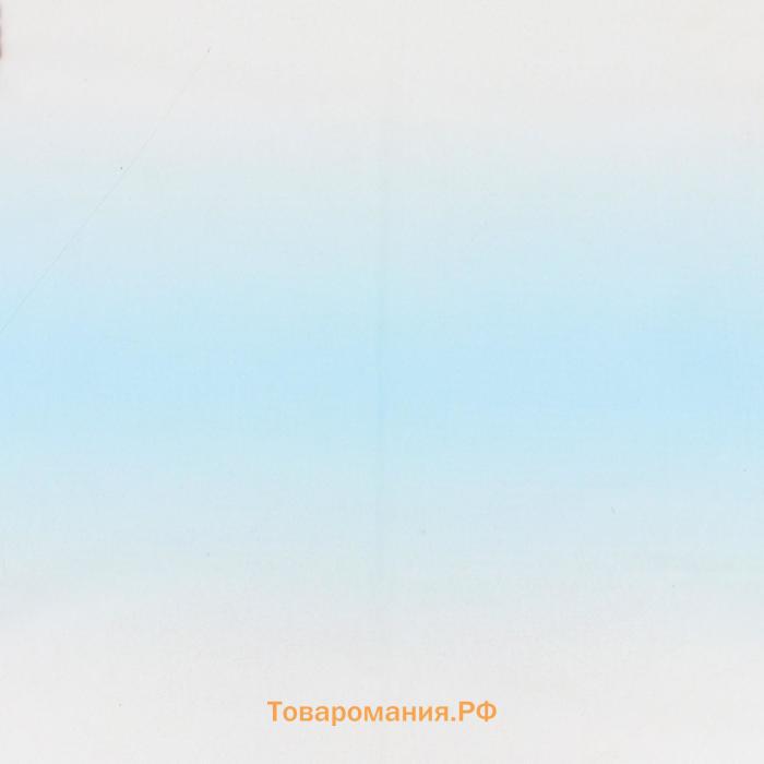Плёнка матовая «Линия градиента» небесно - голубой, 57×57 см ±5% см