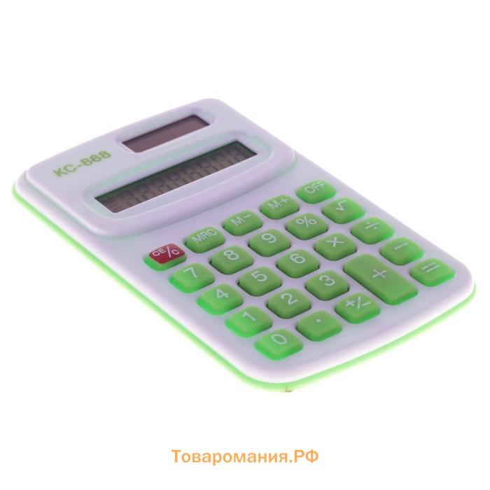 Калькулятор карманный с цветными кнопками, 8 - разрядный, МИКС