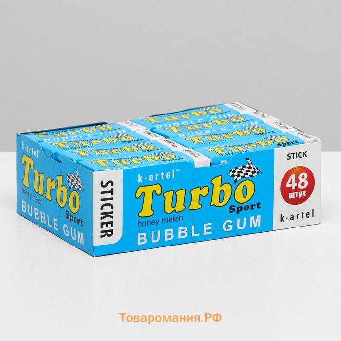 Жевательная резинка Turbo, со вкусом дыни с наклейкой, 14 г