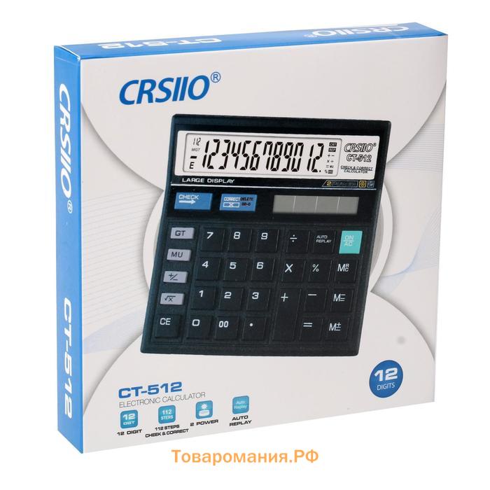 Калькулятор настольный, 12-разрядный, CT-512