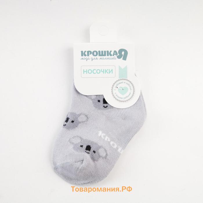 Носки детские Крошка Я «Коалы», цвет серый, 10-12 см