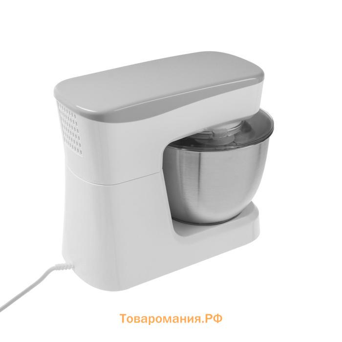 Миксер Sakura SA-6327W, планетарный, 1000 Вт, 3.5 л, 6 скоростей, 3 насадки, белый