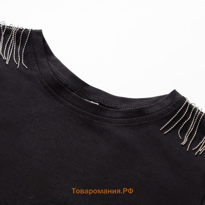 Новый год.Джемпер (боди) женский MINAKU: PartyDress цвет чёрный, размер 48