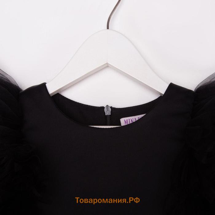 Новый год. Платье нарядное детское MINAKU: PartyDress цвет черный, рост 158