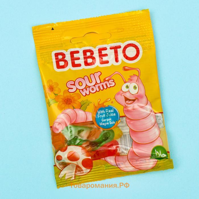 Жевательный мармелад BEBETO Микс, 6 вкусов ассорти, 18 г