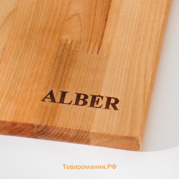 Доска разделочная «Прямоугольник» средняя (металлическая ручка) 31×20×1.8 см