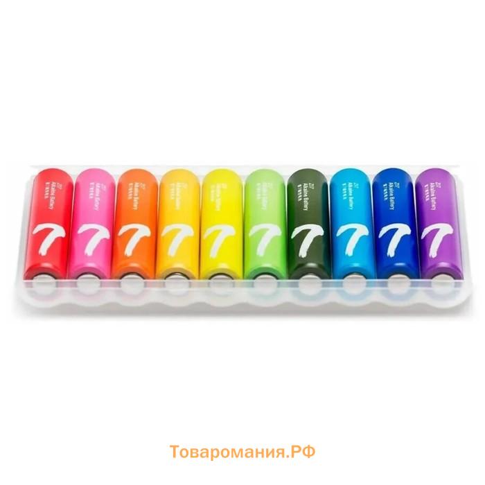 Батарейка алкалиновая Xiaomi ZMI Rainbow Zi7, AАA, LR03-10BOX, 1.5 В, 10 шт.