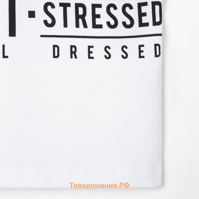 Футболка "Not stressed" Минни Маус, белый