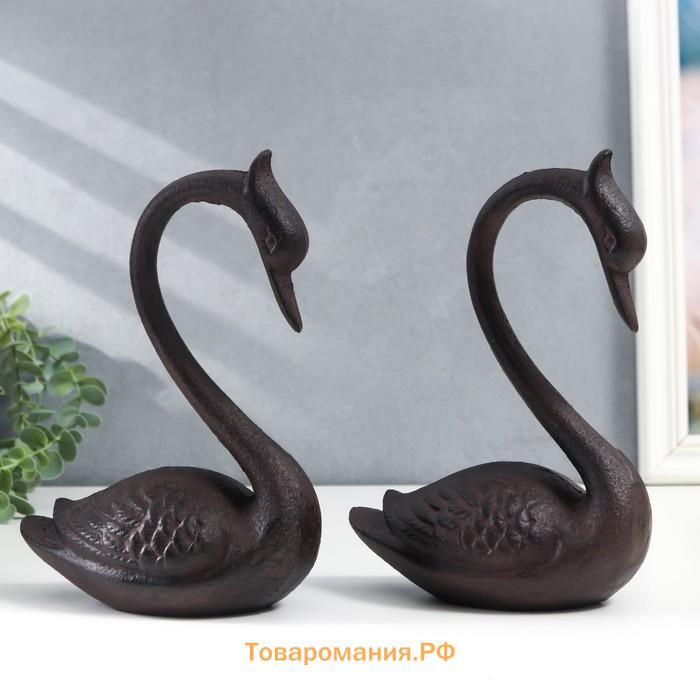 Набор фигурок чугун «Два лебедя», 2 шт., 20×8×15 см