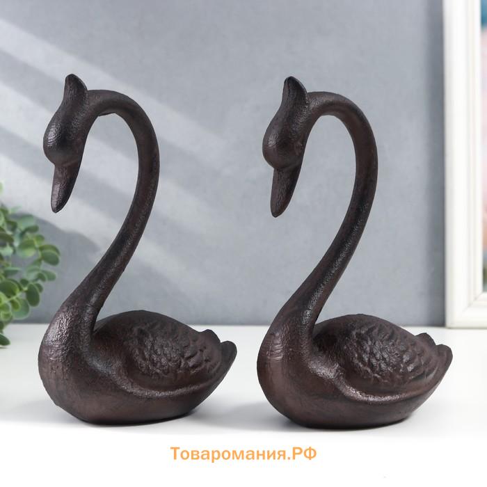 Набор фигурок чугун «Два лебедя», 2 шт., 20×8×15 см
