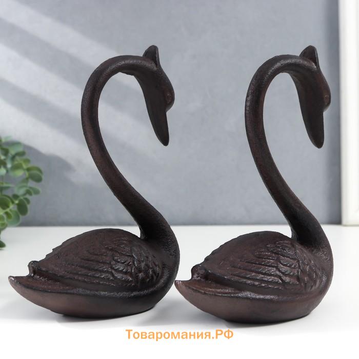Набор фигурок чугун «Два лебедя», 2 шт., 20×8×15 см