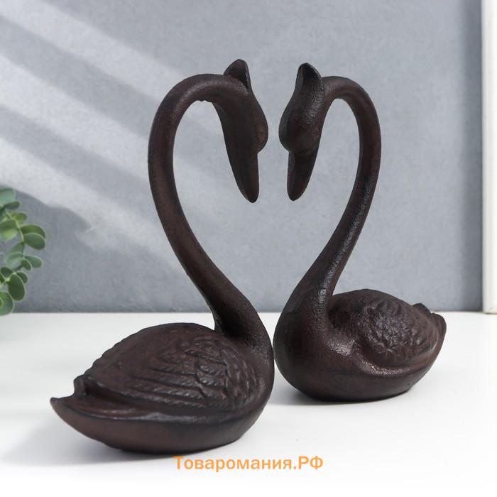 Набор фигурок чугун «Два лебедя», 2 шт., 20×8×15 см