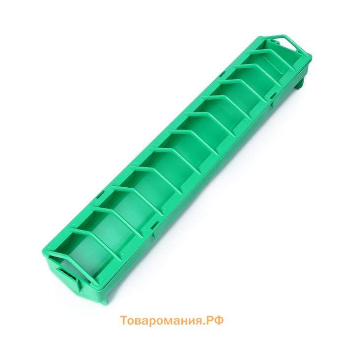 Кормушка - поилка для бройлеров, 24 ячейки, лотковая, пластик, цвет зелёный