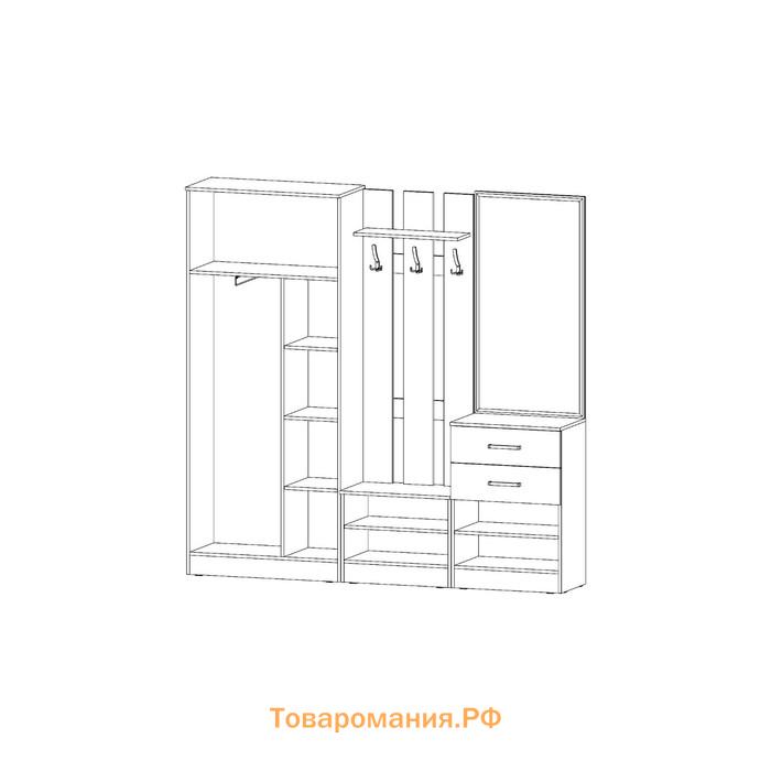 Прихожая Наоми 2042х388х2014 дуб сонома/дуб самдал