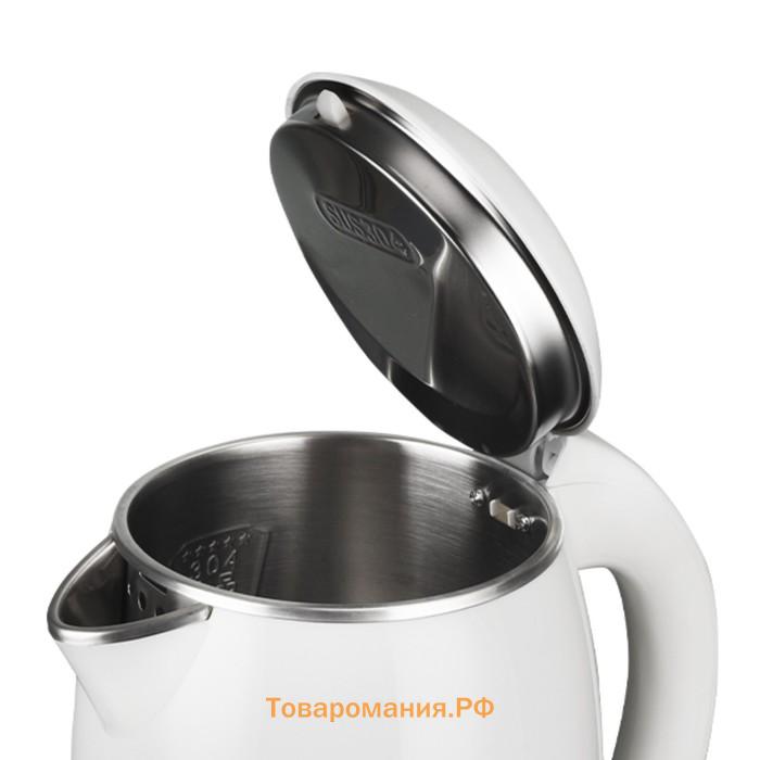 Чайник электрический BQ KT1702P, 1.8 л, 2200 Вт, белый