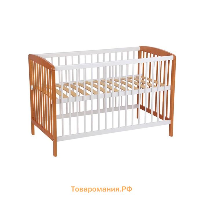 Кроватка детская Polini kids Simple 101, цвет белый-бук