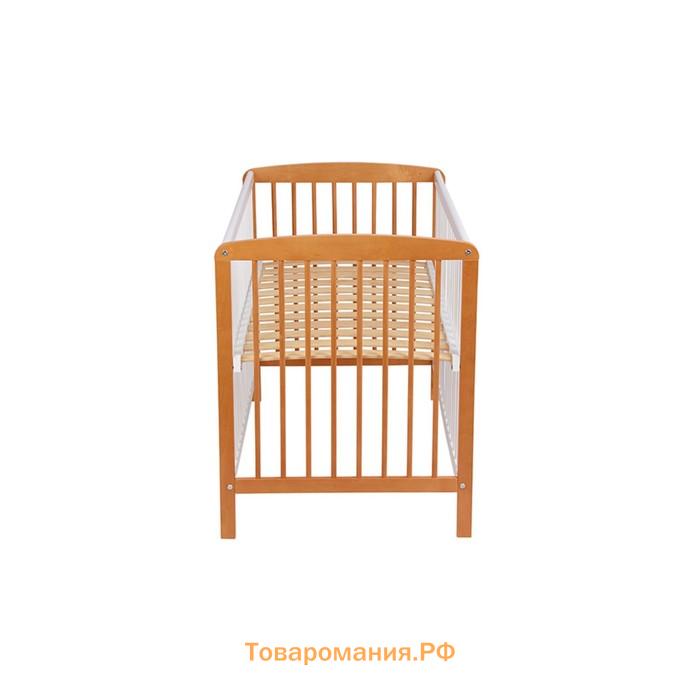 Кроватка детская Polini kids Simple 101, цвет белый-бук