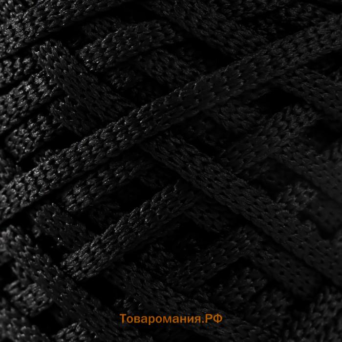 Шнур для вязания 100% полиэфир, ширина 3 мм 100м (чёрный)
