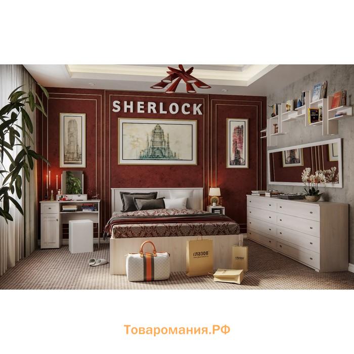 Кровать с подъёмным механизмом Sherlock 43.2, 1400 × 2000 мм, цвет ясень анкор светлый