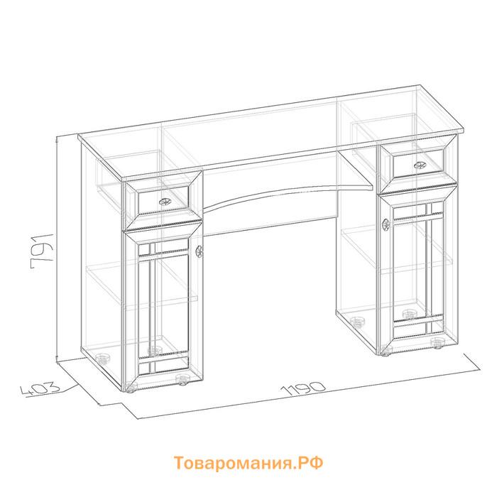 Стол туалетный Sherlock 52, 1190 × 403 × 791 мм, цвет дуб сонома