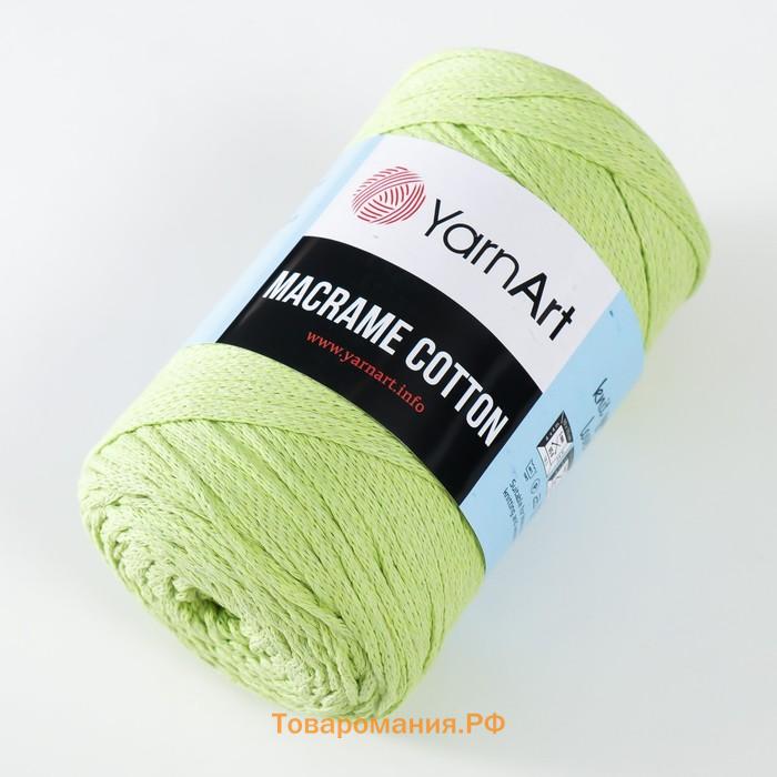 Пряжа "Macrame Cotton" 20% полиэстер, 80% хлопок 225м/250гр (755 салат)