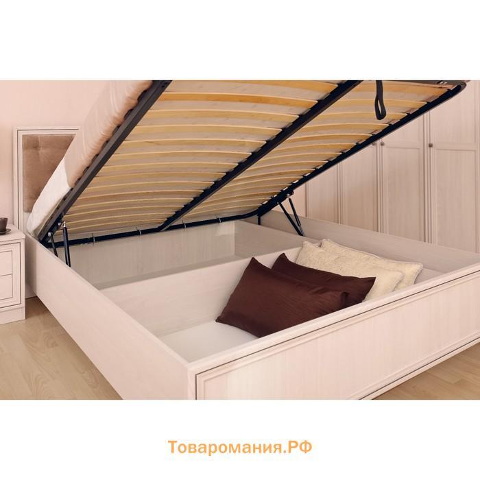 Кровать Люкс Paola 307 с ПМ, 1600 × 2000 мм, цвет ясень анкор светлый / brown grey патина