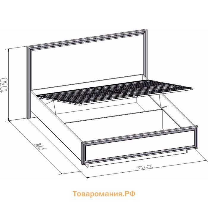 Кровать Люкс Paola 307 с подъемным механизмом, 1600 × 2000 мм, цвет ясень анкор светлый