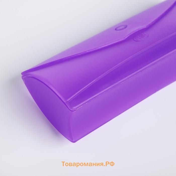 Футляр для очков на застёжке «Поль», длина 15.4 см, МИКС